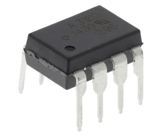 63-4876-27　Broadcom,HCPL-3180-000E直流输入晶体管输出光电耦合器，通孔，8针DIP　HCPL-3180-000E