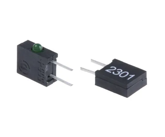 63-4873-71　拨号555-2301F,绿色直角PCB LED指示灯，通过3 V孔　555-2301F