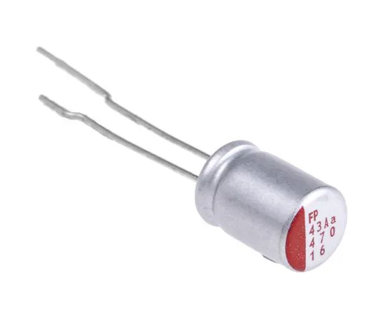 63-5005-98　Nichicon47μF16V直流铝聚合物电容器，通孔6.3 (Dia。)x 10 mm+105°6.3mm 2.5mm　RNS1C470MDS1JX