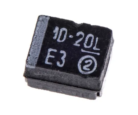 63-4959-10　Vishay钽电容器10μF20Vdc MnO2固体±10%耐受性293D系列　293D106X9020B2TE3