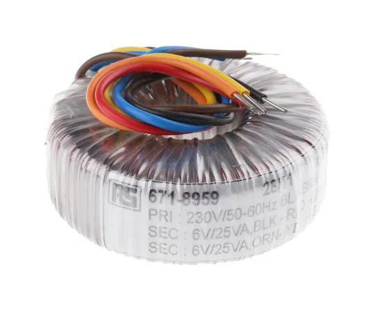 63-4937-33　2输出环形变压器，50VA,2×6V交流变压器　671-8959