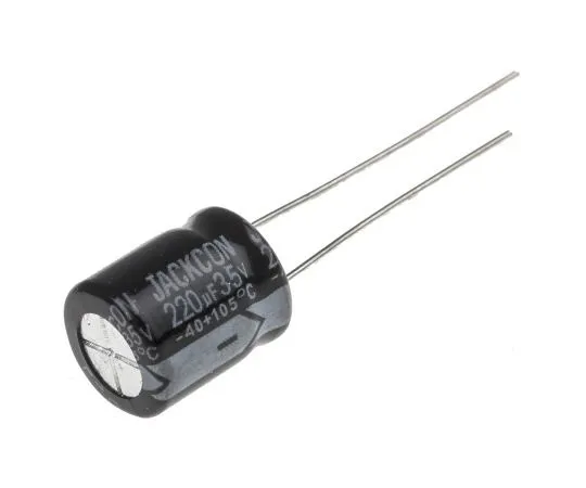 63-4998-22　RS PRO 220μF35V直流铝电解电容器，通孔10 (Dia。)x 12mm+105°10mm 5mm 12mm　711-1273