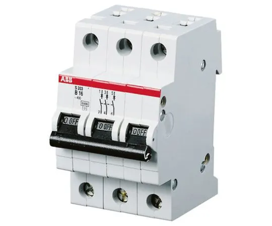 63-5050-26　ABB System M ProS200MCB Mini Circuit Breaker 3P, 20 A, 6 kA, Curve B　S203-B20