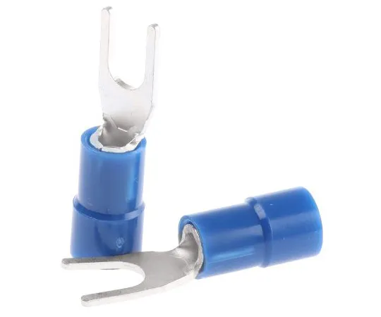 63-4896-49　RS PRO绝缘压痕铁锹连接器，1.5mm2至2.5mm2,16AWG至14AWG,M3.5柱尺寸乙烯基，蓝色　624-1279