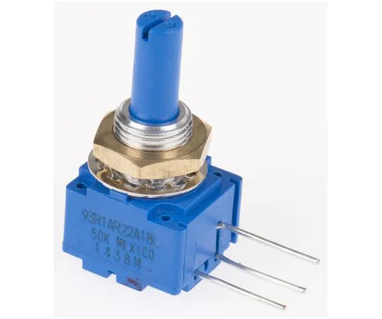 63-4853-07　Bourns1GangRotaryCermetPotentiometer用6mmDia。轴，50kΩ，±10%，2W,线性93R1A-R22-A18L　93R1A-R22-A18L