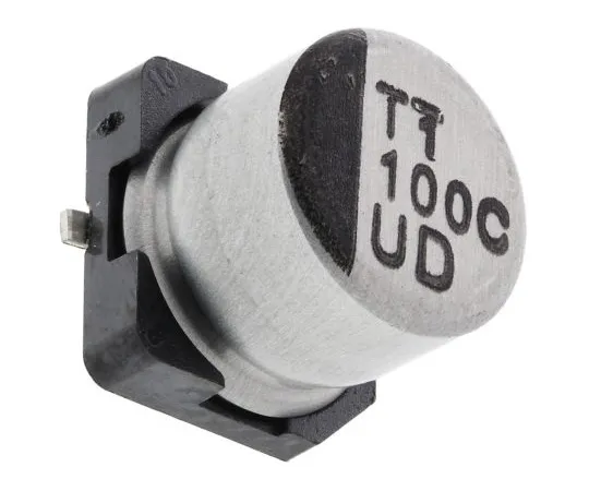 63-5042-07　Nichicon 100μF16V直流铝电解电容器，表面贴装6.3 (Dia。)x 5.8 mm+105°6.3mm 2.2mm　UUD1C101MCL1GS