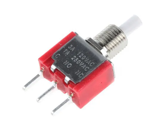 63-5035-45　RS PRO单杆双抛 (SPDT) 瞬间推动按钮开关，6.35 (Dia。) mm, PCB, 32/50/125Vac　734-6788