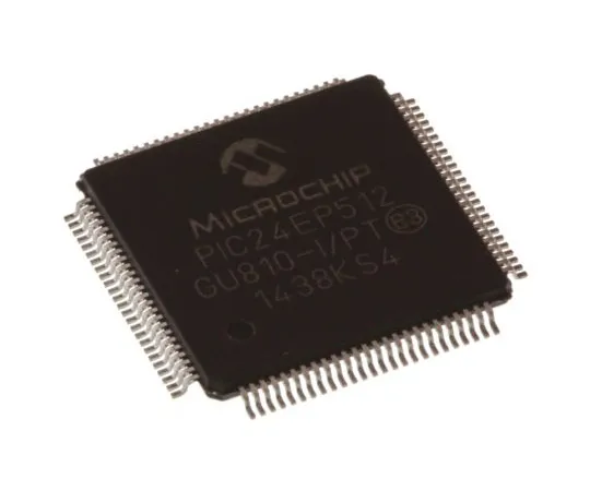 63-5065-11　单片机，16位PIC单片机，70MHz, 536 kB闪存，100Pin TQFP　PIC24EP512GU810-I/PT
