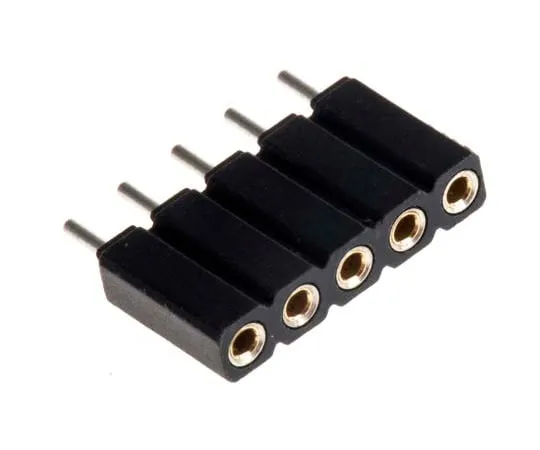 63-4983-21　5种方法Preci-Dip直通孔2.54毫米SIL插座，焊料，3A 100 V交流电，150 V直流电　801-87-005-10-001101