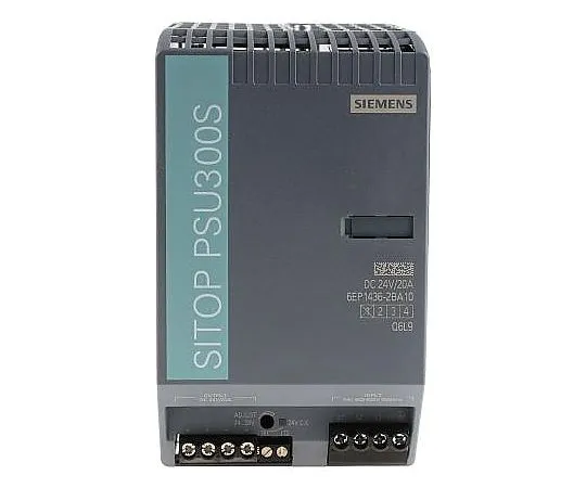 63-5004-60　西门子，SITOPPSU300SDIN导轨面板安装电源，24V直流输出电压，20A输出电流　6EP1436-2BA10
