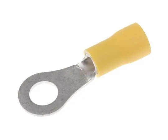 63-4964-95　JST FV系列绝缘压痕环端子，M6 (1/4) 螺柱尺寸，2.6mm2至6.6mm2导线尺寸，黄色　FVWS5.5-6(LF)
