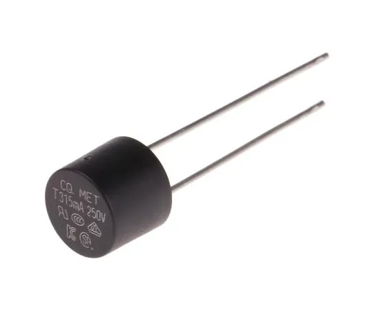 63-5081-94　RS PRO315mA径向不可复位导线结束保险丝，250V　767-5175