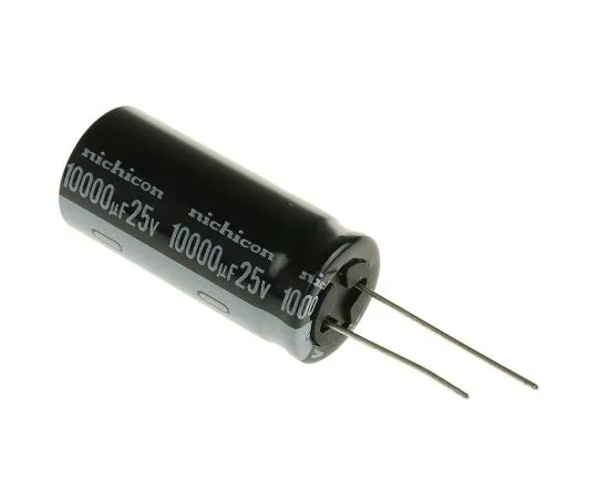 63-5043-13　尼希康10000μF25V直流铝电解电容器，通孔18 (Dia。)x 40 mm+105°18mm 7.5mm　UVY1E103MHD
