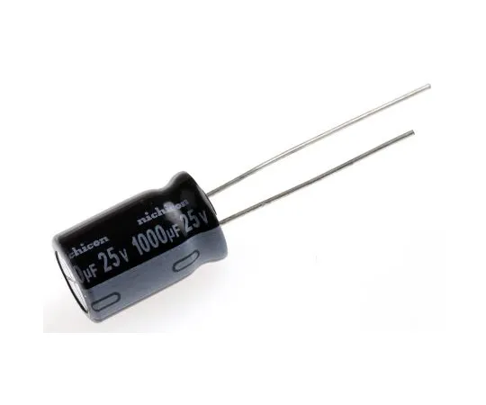63-5043-11　尼希康1000μF25V直流铝电解电容器，通孔10 (Dia。)x 16 mm+105°10mm 5mm　UVY1E102MPD