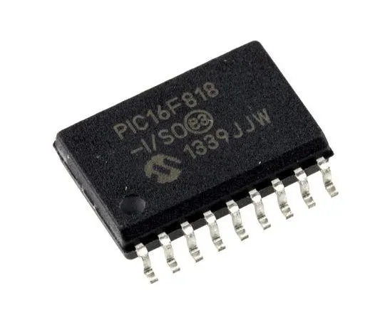 63-4895-80　单片机，8位PIC单片机，20MHz, 1.792 kB, 128 B闪存，18针SOIC　PIC16F818-I/SO
