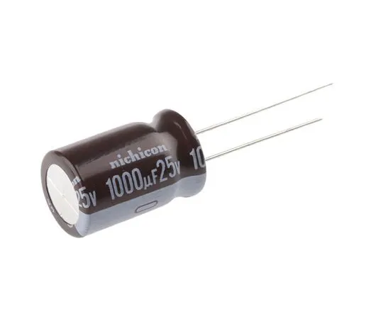 63-5007-85　尼希康1000μF25V直流铝电解电容器，通孔12.5 (Dia。)x 20 mm+105°12.5mm 5mm　UPW1E102MHD
