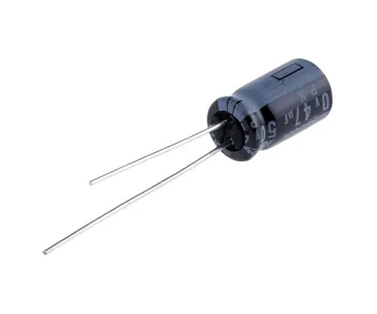 63-5078-60　Rubycon 47μF50V直流铝电解电容器，通孔6.3 (Dia。)x 11 mm+85°6.3mm 2.5mm　50PK47MEFC6.3X11