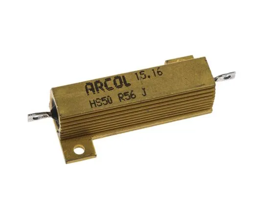63-4892-04　ArcolHS50系列铝合金厚板轴向线材贴装电阻，560mΩ±5% 50W　HS50 R56 J