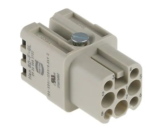 63-4980-58　汉D系列快锁连接器，女，8路，10A, 120 V　9360082732