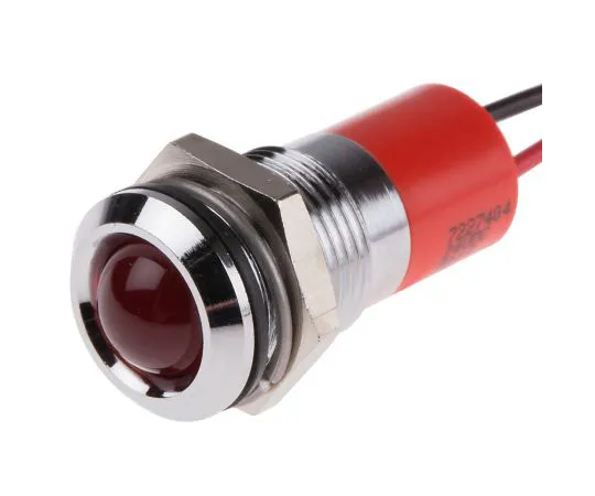 63-5022-04　RS PRO红色指示器，24 V直流，14mm安装孔尺寸，导线终止，IP67　722-7404