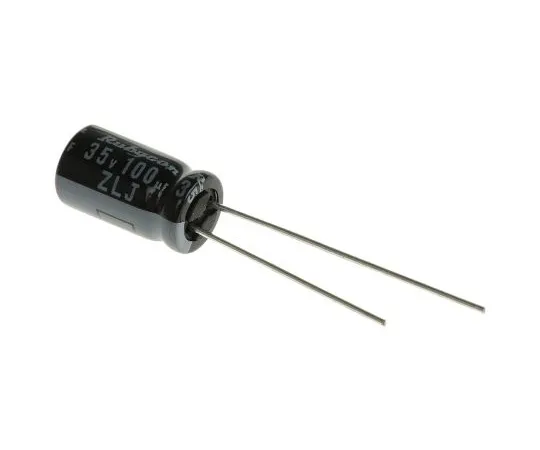 63-5027-65　Rubycon 100μF35V直流铝电解电容器，通孔6.3 (Dia。)x 11 mm+105°6.3mm 2.5mm　35ZLJ100M6.3X11