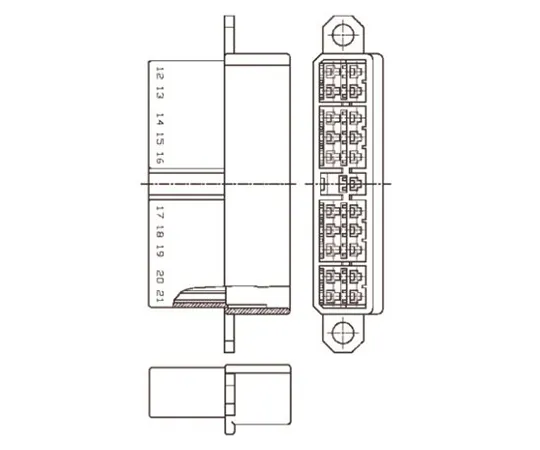 63-5001-19　TE连通性多联锁标记II女性连接器外壳，17路2排　172516-1
