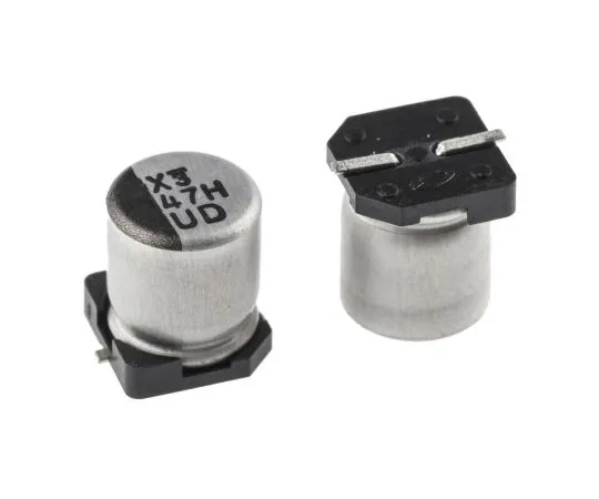63-5042-23　镍氢47μF50V直流铝电解电容器，表面贴装6.3 (Dia。)x 7.7 mm+105°6.3mm 2.2mm　UUD1H470MCL1GS