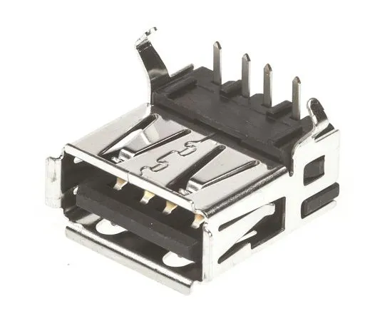 63-4859-14　TE通过孔的直角连接，版本2.0 A型USB连接器，收发器　292303-1