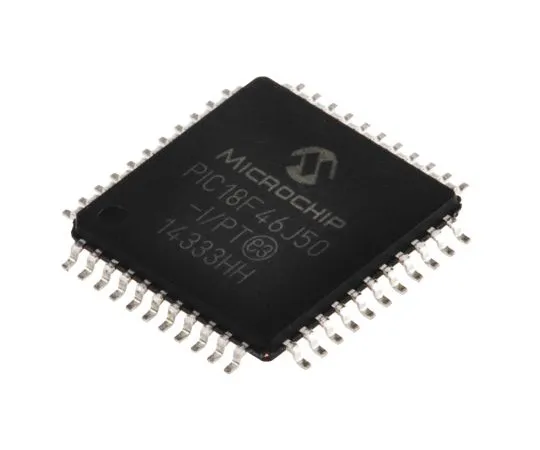 63-4931-14　微芯片，8位PIC微控制器，48MHz, 64 kB闪存，44针TQFP　PIC18F46J50-I/PT