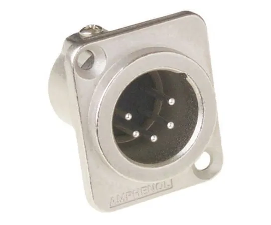 63-4927-85　Amphenol 5 Way Panel Mount XLR Connector, Male, Silver Plated Contacts　AC5MDZ