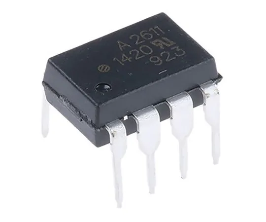 63-4876-22　Broadcom,HCPL-2611-000E直流输入晶体管输出光电耦合器，通孔，8针DIP　HCPL-2611-000E