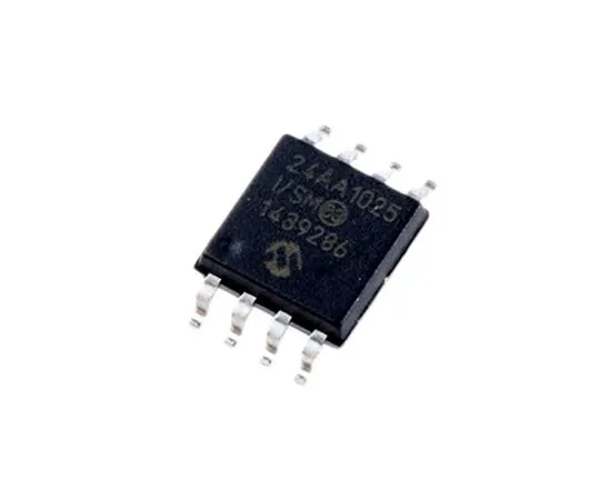 63-4932-40　微芯片，1Mbit串行EEPROM存储器，900ns 8针SOIJI2C　24AA1025-I/SM
