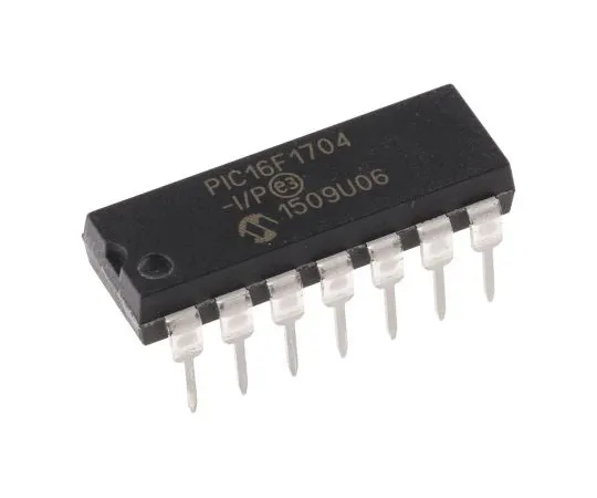 63-5123-92　单片机PIC16F1704-I/P,8位PIC单片机，32MHz, 4096字闪存，14-PinPDIP　PIC16F1704-I/P