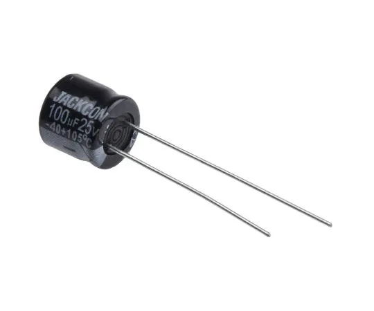 63-4989-59　RS PRO 100μF25V直流铝电解电容器，通过8孔 (Dia。)x 7mm+105°8mm 3.5mm 7mm　707-5806