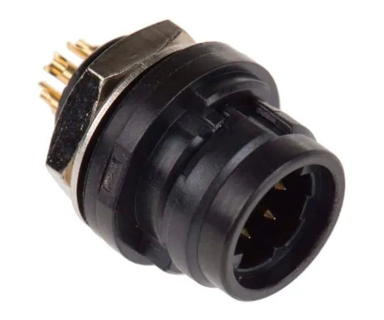 63-4861-63　广濑HR30系列，面板安装微型连接器插头，6路，2A,IP67,IP68　HR30-6R-6P(71)