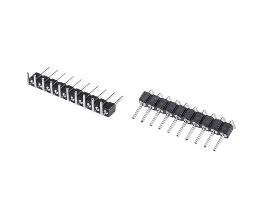 63-4982-87　Precip2.54mm10向PCB头引脚，-排男，通孔，800-80-010-20-001101　800-80-010-20-001101