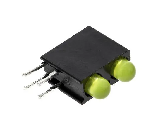 63-4873-50　拨号553-0133F,黄色直角PCB LED指示器，2个LED通过孔3V　553-0133F