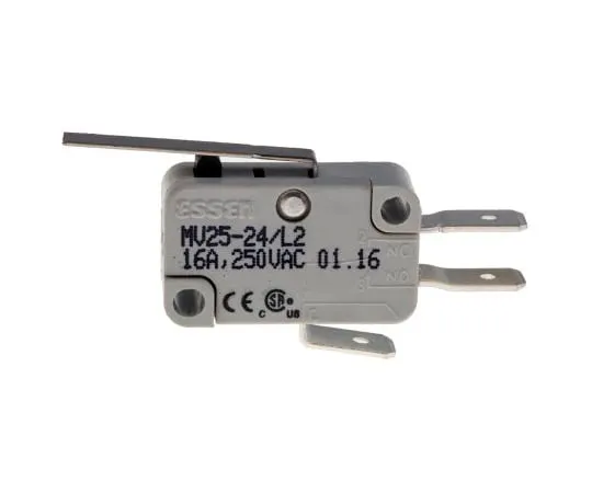 63-5117-85　SPDT Long Straight Lever Microswitch, 16 A@250 V ac　804-6203