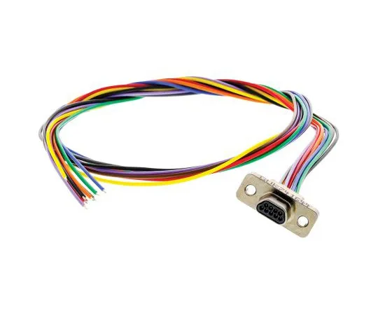 63-4890-76　AV电缆9路男式微型D-Sub到自由端　MWDM2L-9P-6E5-18