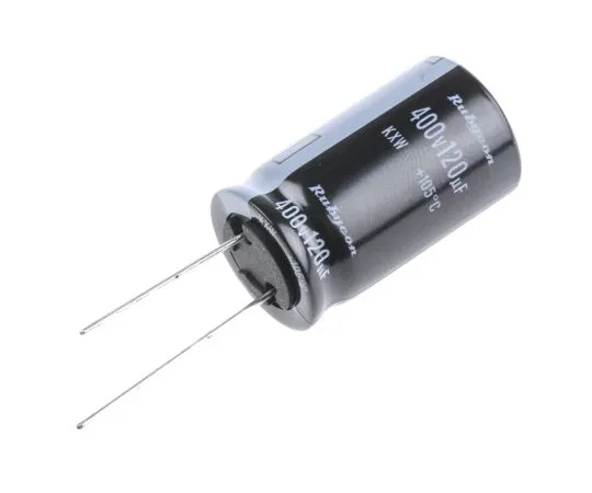 63-4986-38　Rubycon 120μF400V直流铝电解电容器，通孔18 (Dia。)x 30 mm+105°18mm 7.5mm　400KXW120MEFC18X30