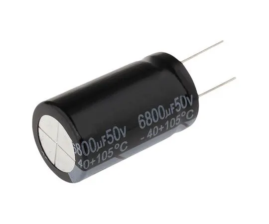 63-4998-56　RS PRO 6800μF50V直流铝电解电容器，通孔25 (Dia。)x 44mm+105°25mm 12mm 44mm　711-1539