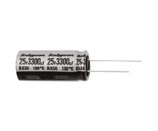 63-4986-66　Rubycon 470μF50V直流铝电解电容器，通孔12.5 (Dia。)x 25mm+130°12.5mm 5mm　50RX30470M12.5X25