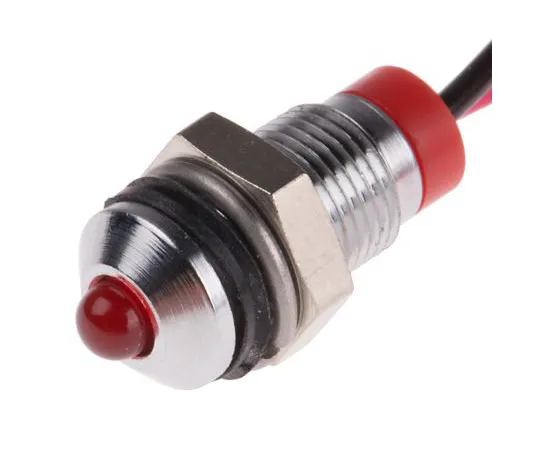 63-5022-20　RS PRO红色指示器，2V直流，6毫米安装孔尺寸，导线终止，IP67　722-7671