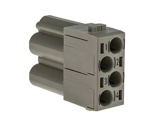63-5046-76　汉模系列男性模块，4路，额定40A, 830 V,用于重型电源连接器，汉CC保护　9140043041