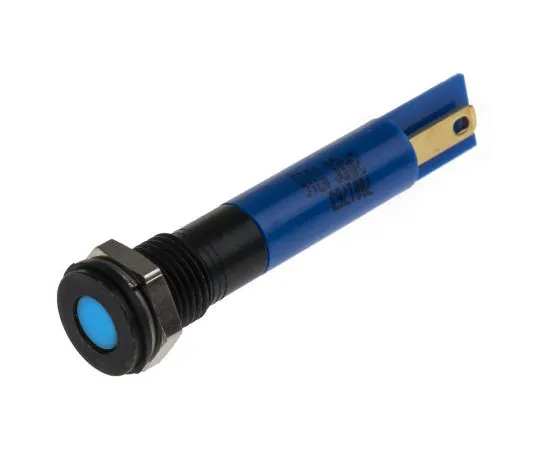 63-4977-90　RS PRO蓝色指示器，24 V直流，8毫米安装孔尺寸，焊点终止，IP67　700-1763