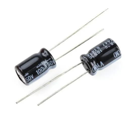 63-5043-26　尼希康100μF50V直流铝电解电容器，通过8孔 (Dia。)x 11.5mm+105°8mm 3.5mm　UVY1H101MPD