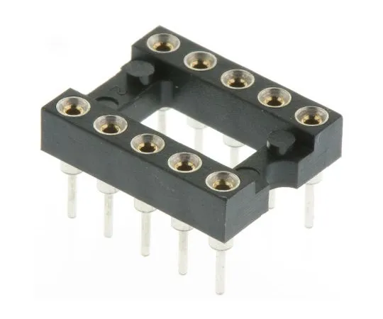 63-4983-11　Preci-Dip2.54 mm间距垂直10方式，通孔转针开框IC凹槽，1A　110-87-310-41-001101