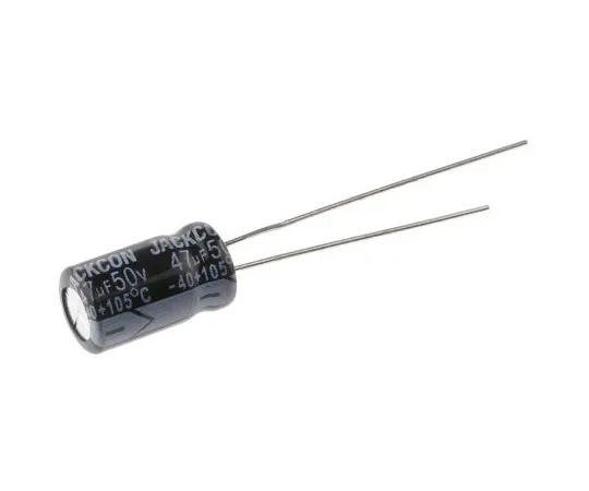 63-4998-45　RS PRO 47μF50V直流铝电解电容器，通孔6.3 (Dia。)x 11mm+105°6.3mm 2.5mm 11mm　711-1444