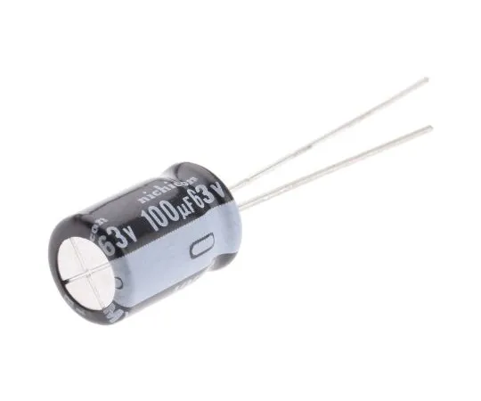 63-5043-32　尼希康100μF63V直流铝电解电容器，通过8孔 (Dia。)x 11.5mm+105°8mm 3.5mm　UVY1J101MPD