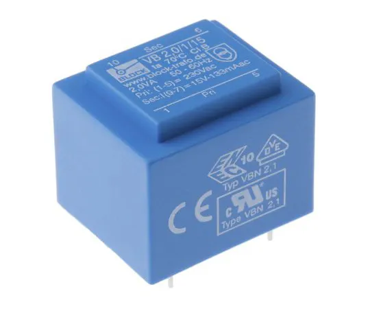 63-5033-23　15V交流1输出通过孔PCB变压器，2VA　VB 2,0/1/15